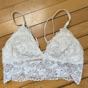 White lace aerie bralette